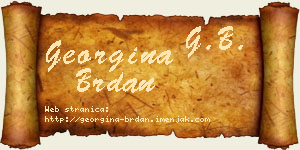 Georgina Brdan vizit kartica